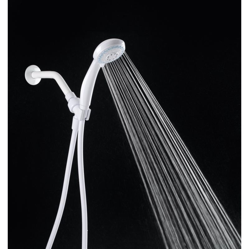 Oakbrook Collection White PVC 3 settings Handheld Showerhead 1.8 gpm