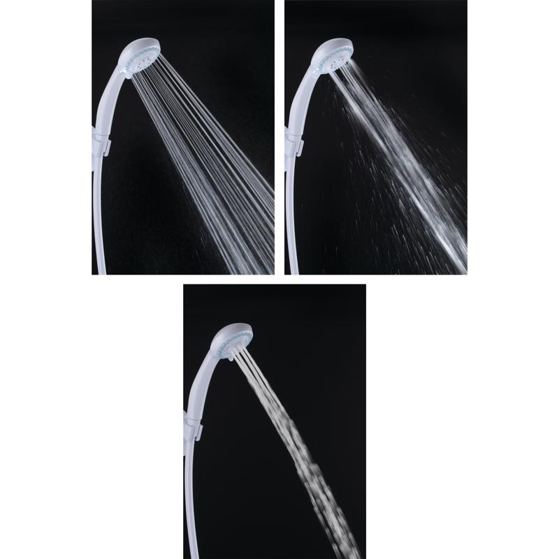 Oakbrook Collection White PVC 3 settings Handheld Showerhead 1.8 gpm