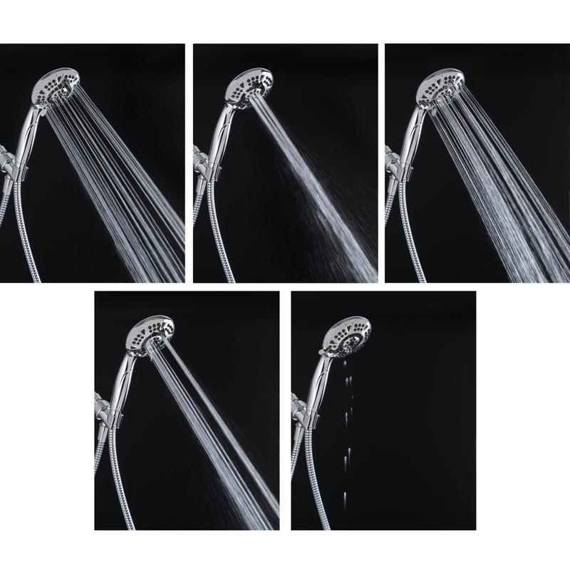 Oakbrook Collection Chrome PVC 5 settings Handheld Showerhead 1.8 gpm
