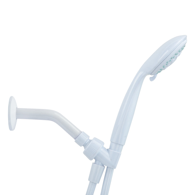 Oakbrook Collection White PVC 5 settings Handheld Showerhead 1.8 gpm
