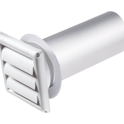 Deflect-O Supurr-Vent 11 in. L X 4 in. D White Aluminum/Plastic Dryer Vent Kit