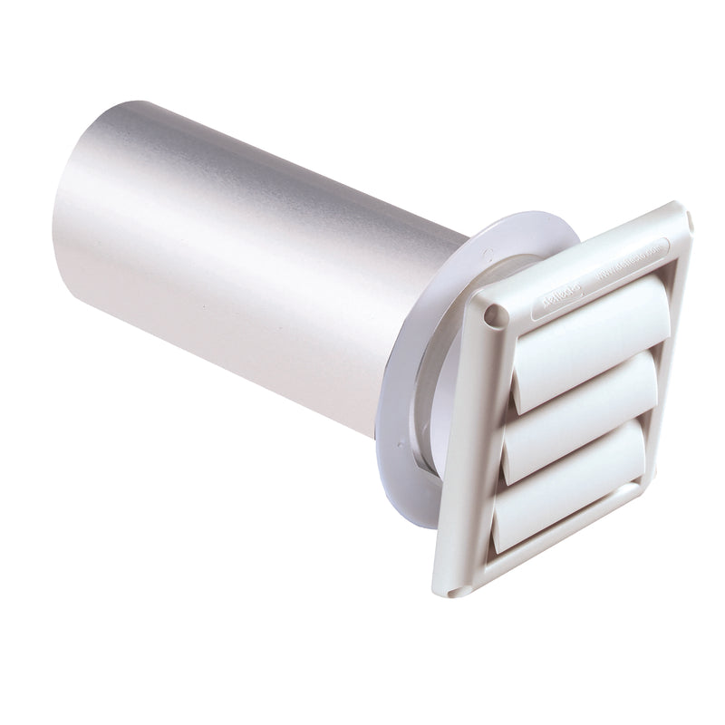 Deflect-O Supurr-Vent 11 in. L X 4 in. D White Aluminum/Plastic Dryer Vent Kit