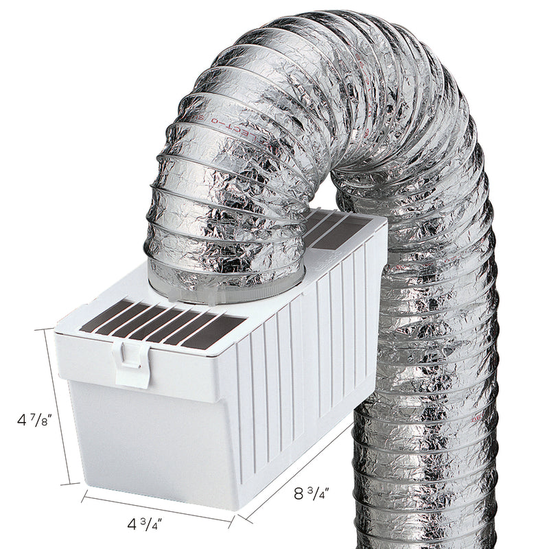 Deflect-O Supurr-Flex 4 ft. L X 4 in. D Silver/White Aluminum/Plastic Lint Trap Kit