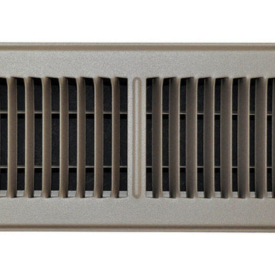 Tru Aire 4 in. H X 14 in. W 2-Way Powder Coat Brown Steel Floor Register
