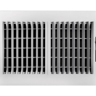 Tru Aire 4 in. H X 10 in. W 2-Way Powder Coat White Steel Wall/Ceiling Register