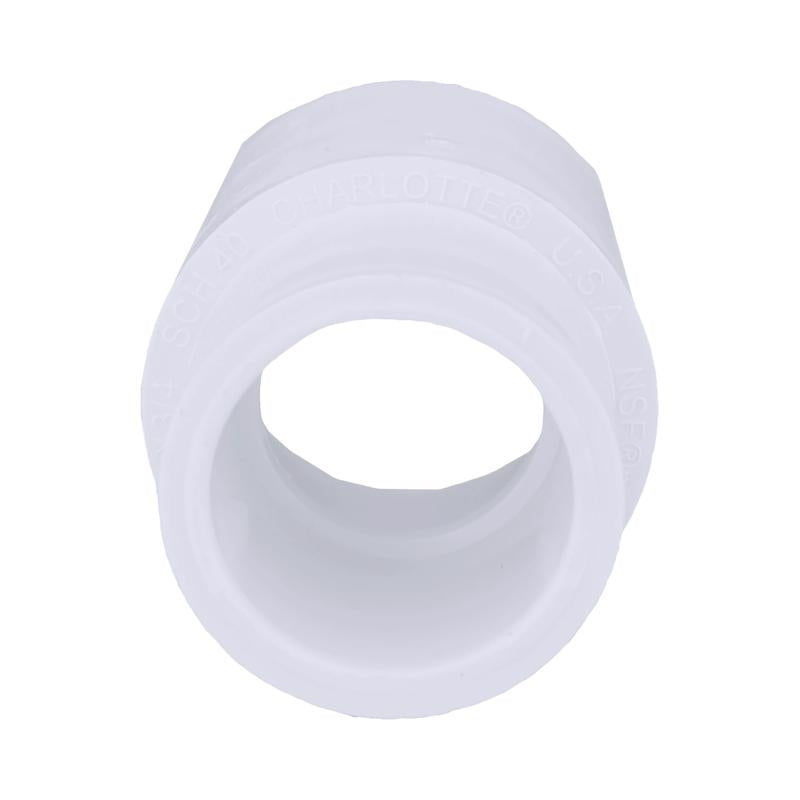 Charlotte Pipe Schedule 40 1 in. Slip X 3/4 in. D Slip PVC Coupling