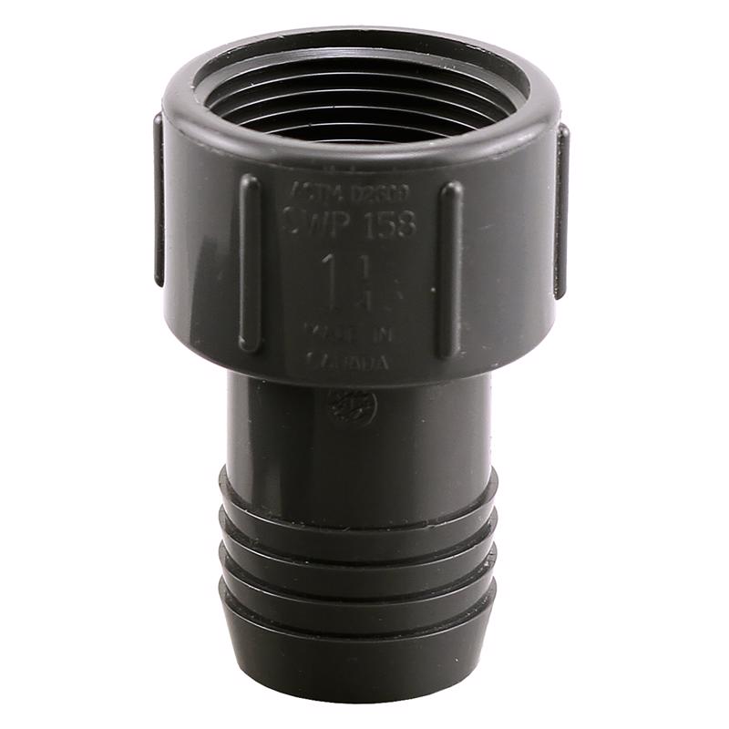 Boshart Industries 1-1/4 in. Insert in. X 1-1/4 in. D FPT Polypropylene Pipe Adapter