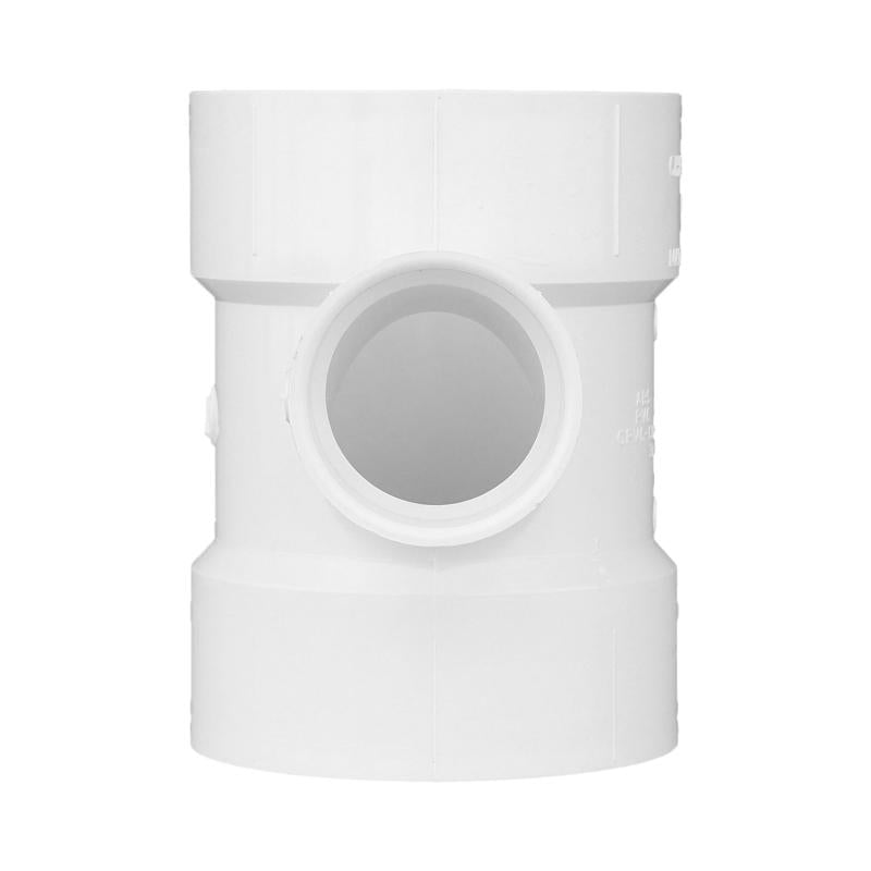 Charlotte Pipe Schedule 40 4 in. Hub X 4 in. D Hub PVC Sanitary Tee