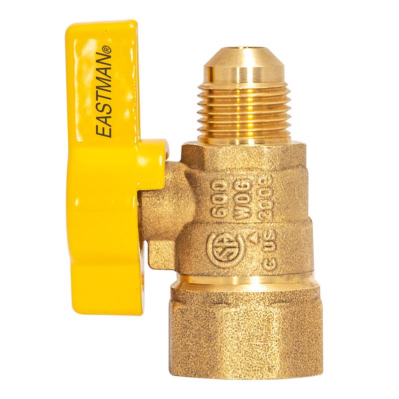 Eastman 3/8 in. Flare X 1/2 in. FIP Brass Gas Valve