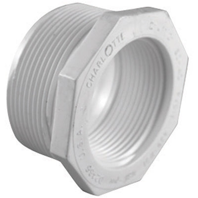 Charlotte Pipe Schedule 40 1-1/2 in. MPT X 1-1/4 in. D FPT PVC Reducing Bushing