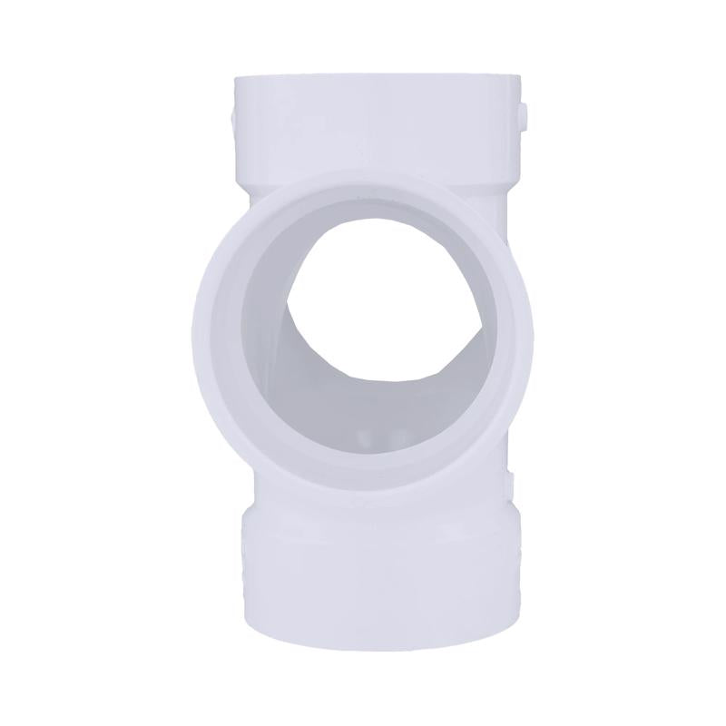 Charlotte Pipe Schedule 40 4 in. Hub X 4 in. D Hub PVC Double Sanitary Tee