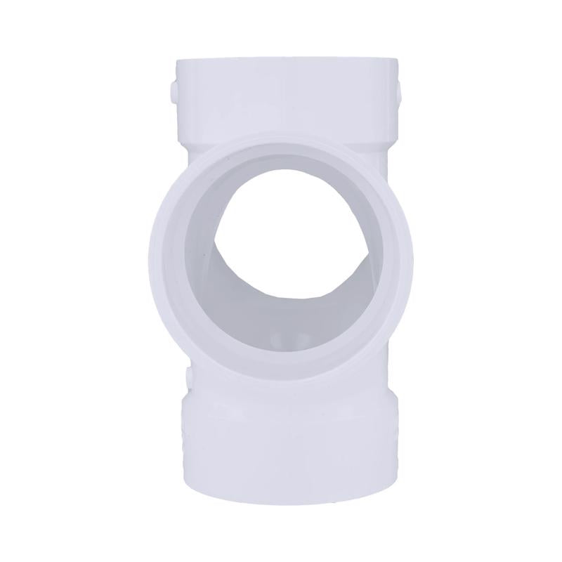 Charlotte Pipe Schedule 40 4 in. Hub X 4 in. D Hub PVC Double Sanitary Tee