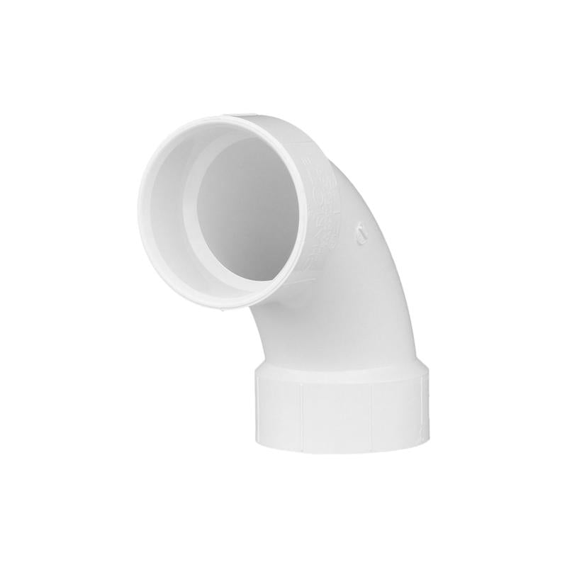 Charlotte Pipe Schedule 40 3 in. Hub X 3 in. D Hub PVC Long Sweep Elbow