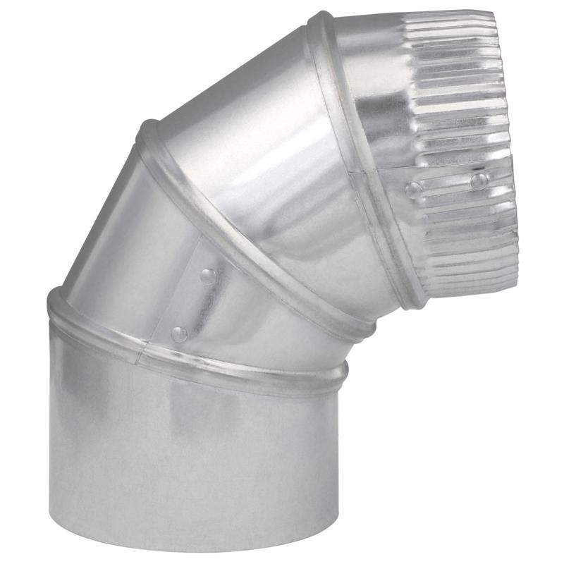 Imperial 4 in. D X 4 in. D Adjustable 90 deg Galvanized Steel Furnace Pipe Elbow