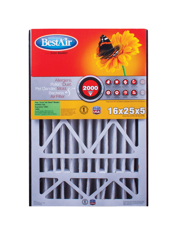 BestAir 16 in. W X 25 in. H X 5 in. 11 MERV Pleated Air Filter