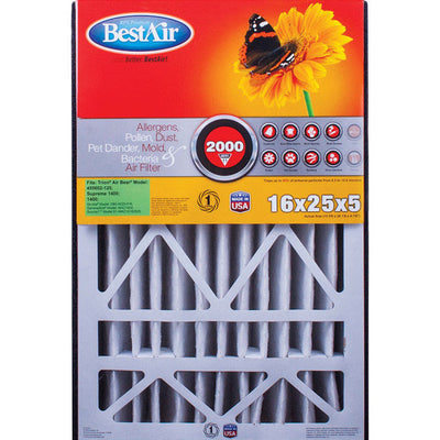BestAir 16 in. W X 25 in. H X 5 in. 11 MERV Pleated Air Filter