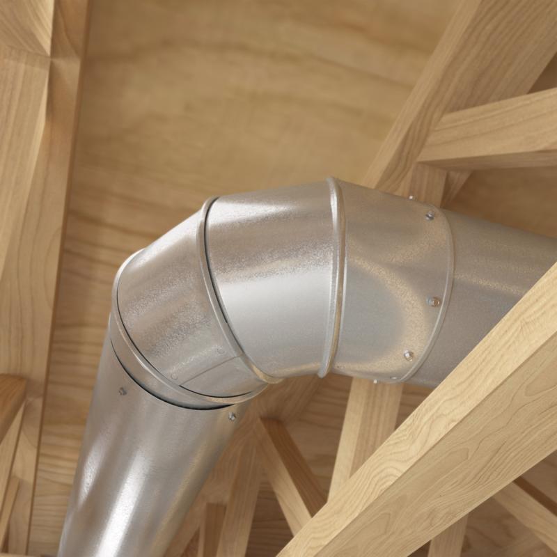 Imperial 5 in. D X 5 in. D Adjustable 90 deg Galvanized Steel Furnace Pipe Elbow
