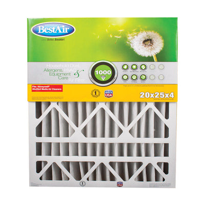 BestAir 20 in. W X 25 in. H X 4 in. 8 MERV Pleated Air Filter