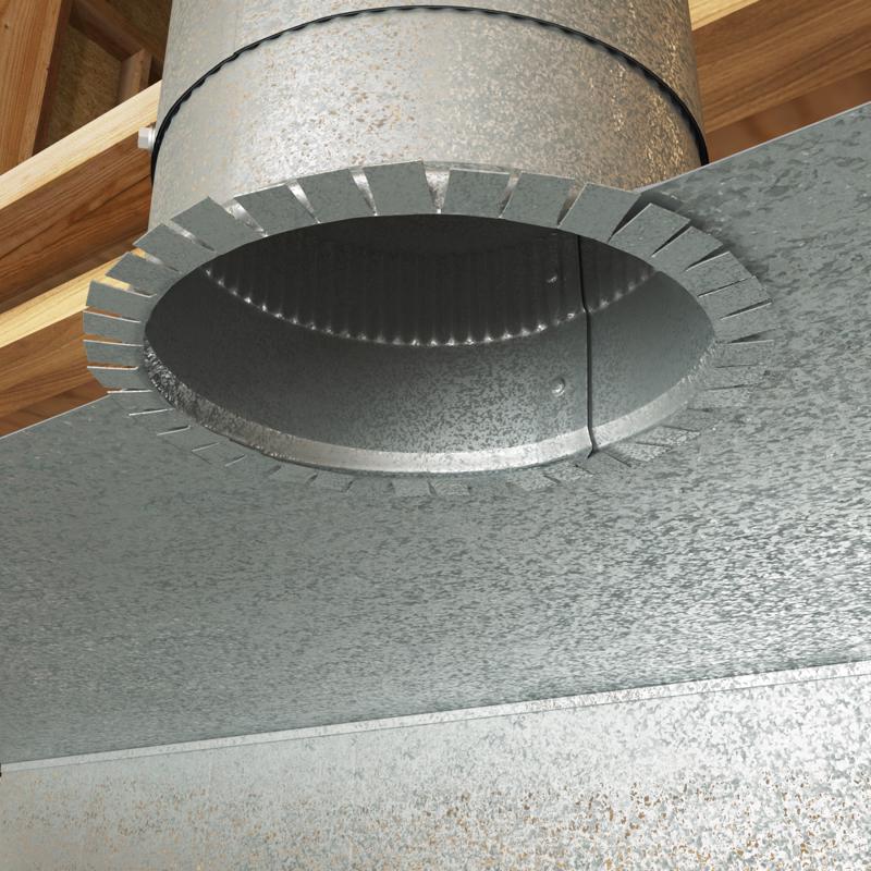 Imperial 8 in. D 28 Ga. Galvanized Steel Round Starting Collar