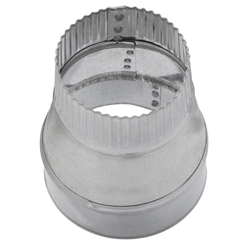 Imperial 5 in. D X 4 in. D Galvanized Steel Furnace Pipe Reducer