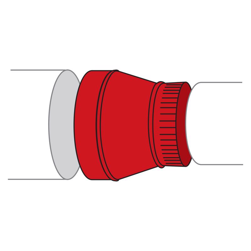 Imperial 6 in. D X 5 in. D Galvanized Steel Furnace Pipe Reducer