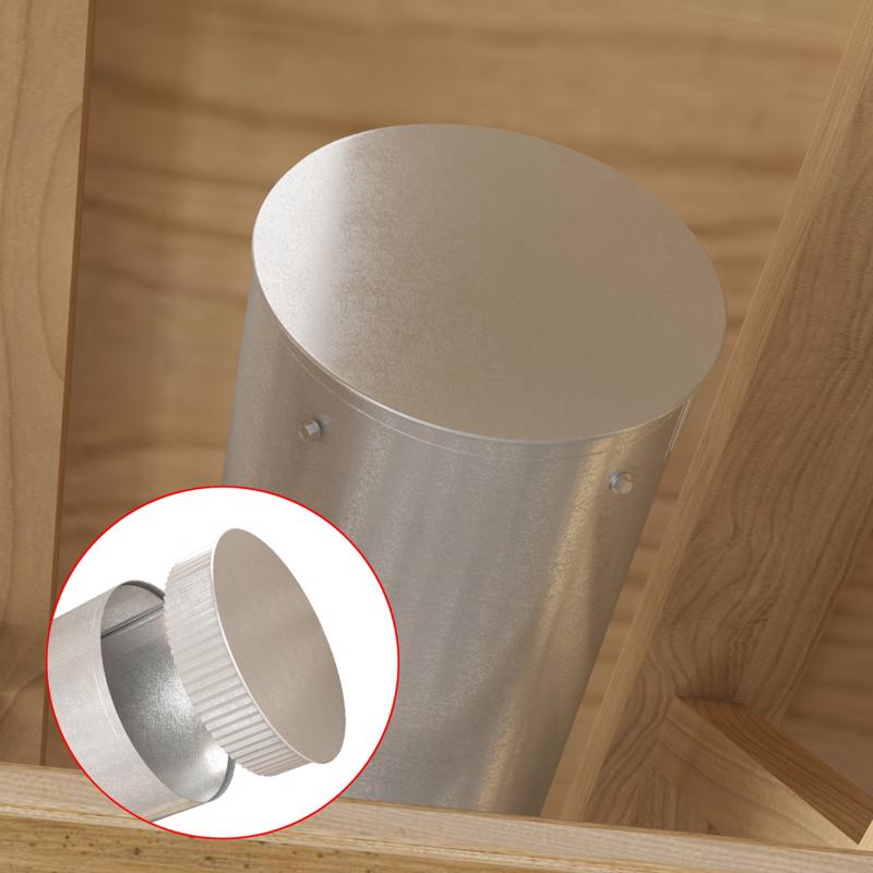 Imperial 6 in. D Galvanized Steel Crimped Pipe End Cap