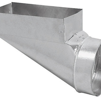 Imperial 10 in. H X 6 in. W Silver Galvanized Steel Straight Center End Boot