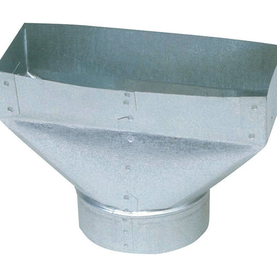 Imperial 10 in. H X 6 in. W Silver Galvanized Steel Register Boot