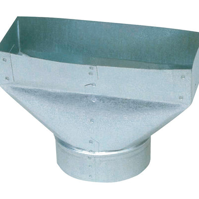 Imperial 12 in. H X 6 in. W Silver Galvanized Steel Register Boot
