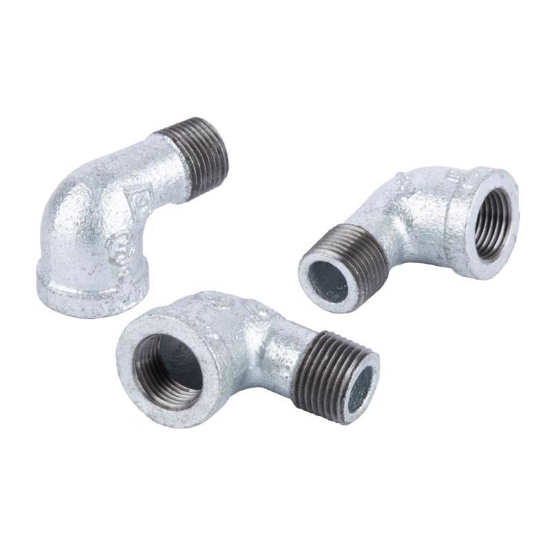 STZ Industries 1/2 in. FIP each X 1/2 in. D MIP Galvanized Malleable Iron 90 Degree Street Elbow
