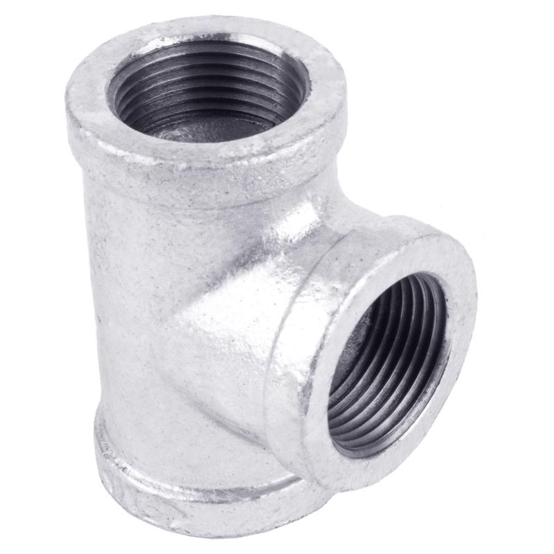 STZ Industries 3/8 in. FIP each X 3/8 in. D FIP 3/8 in. D FIP Galvanized Malleable Iron Tee