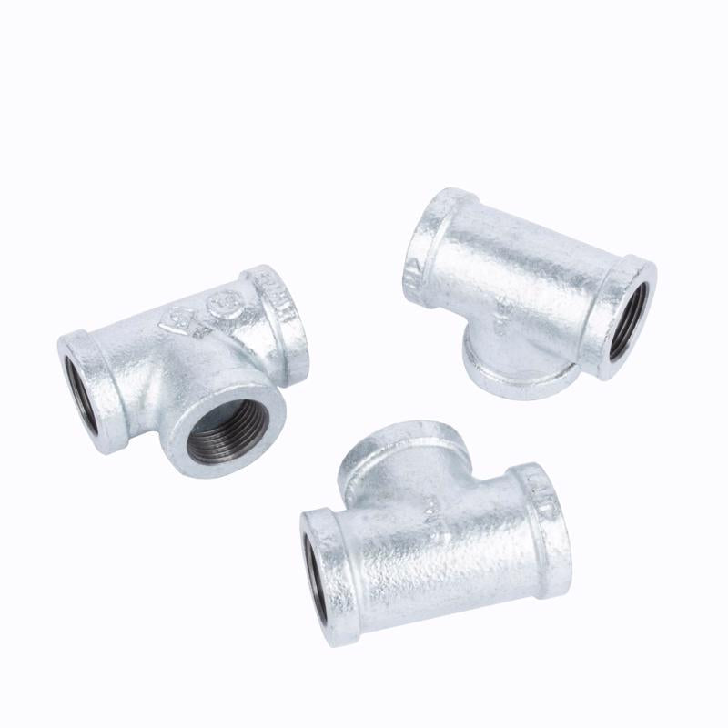 STZ Industries 3/8 in. FIP each X 3/8 in. D FIP 3/8 in. D FIP Galvanized Malleable Iron Tee