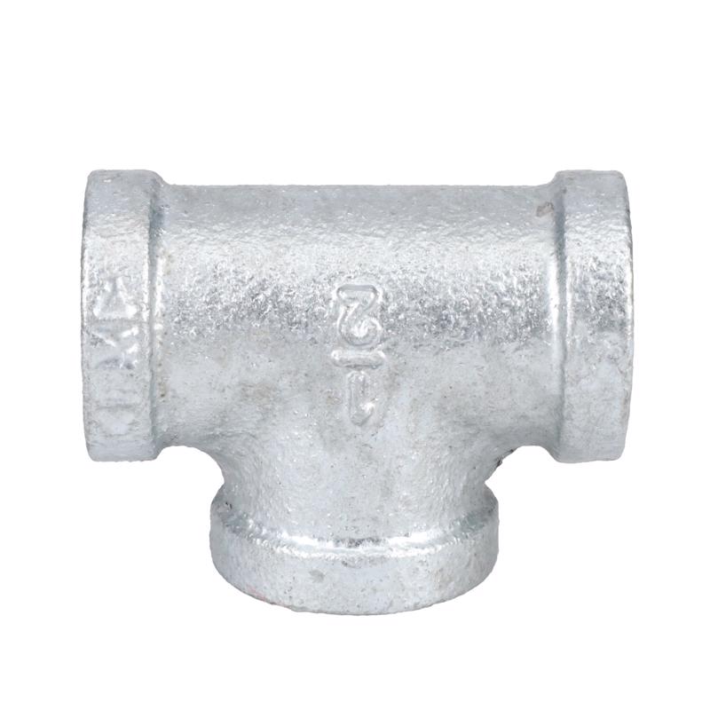 STZ Industries 1/2 in. FIP each X 1/2 in. D FIP 1/2 in. D FIP Galvanized Malleable Iron Tee