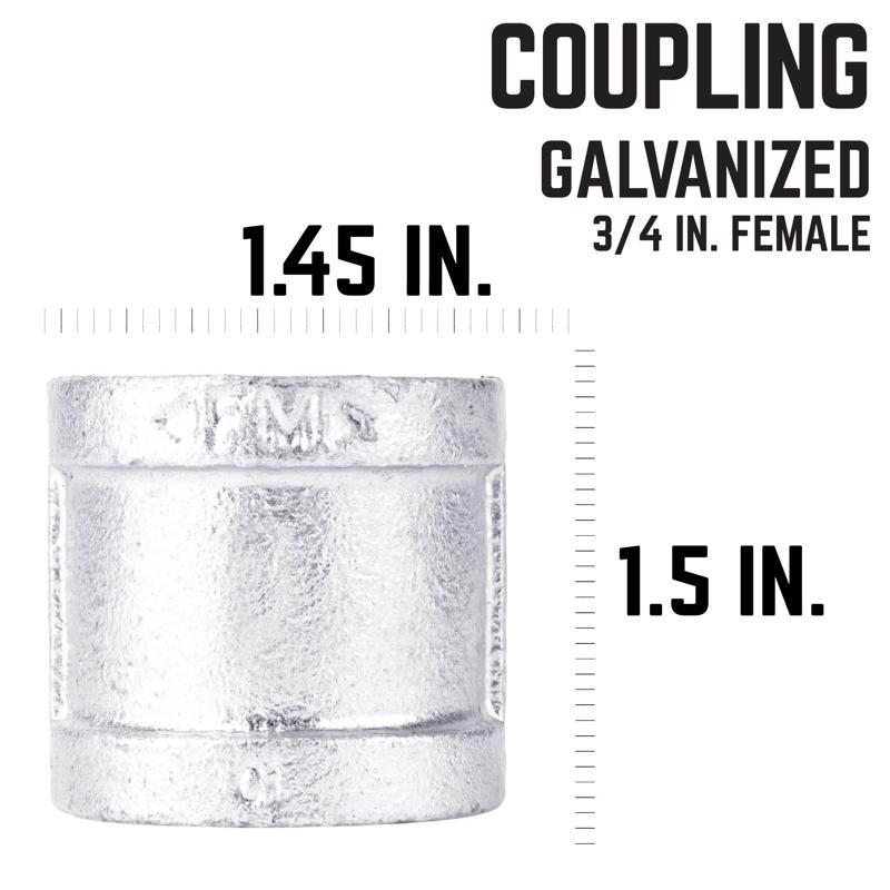 STZ Industries 3/4 in. FIP each X 3/4 in. D FIP Galvanized Malleable Iron Coupling