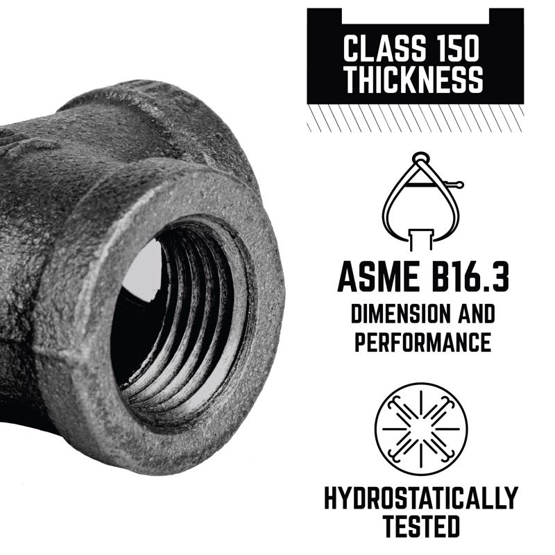 STZ Industries 3/4 in. FIP each X 3/4 in. D FIP Black Malleable Iron 90 Degree Elbow