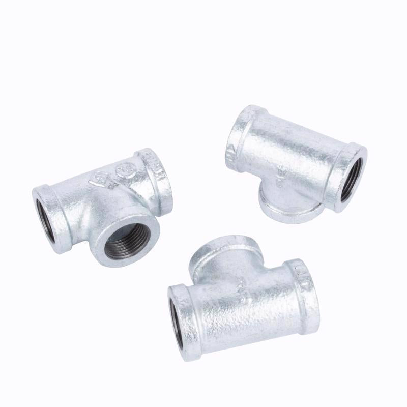 STZ Industries 1-1/4 in. FIP each X 1-1/4 in. D FIP 1-1/4 in. D FIP Galvanized Malleable Iron Tee