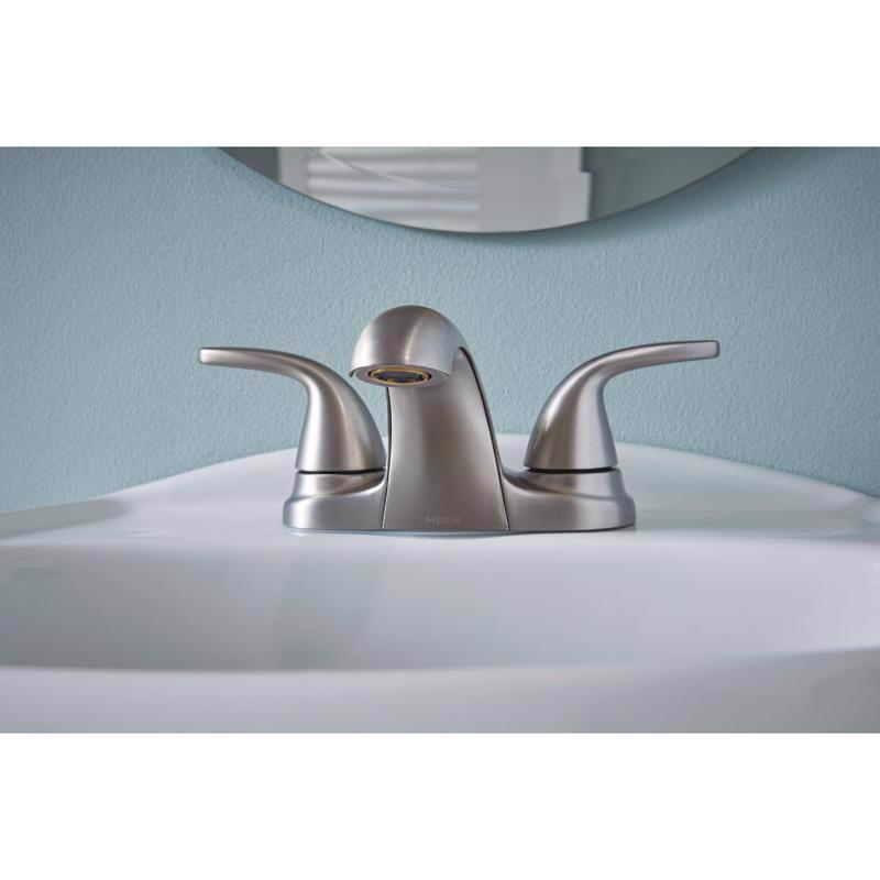 Moen Adler Brushed Nickel Contemporary Bathroom Faucet 4 in.