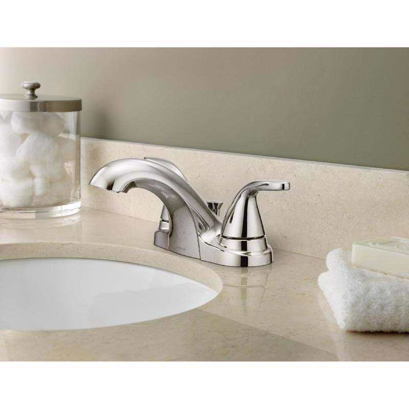 Moen Adler Chrome Contemporary Bathroom Faucet 4 in.