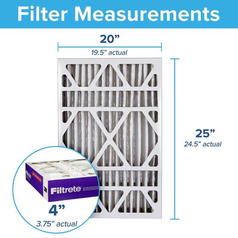 Filtrete Slim 25 in. W X 20 in. H X 4 in. Polyester 1550 MPR Pleated Allergen Air Filter