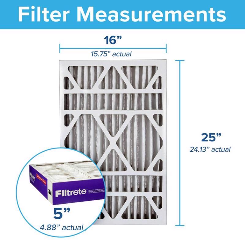 Filtrete 16 in. W X 25 in. H X 5 in. Polypropylene 1550 MPR Pleated Allergen Air Filter