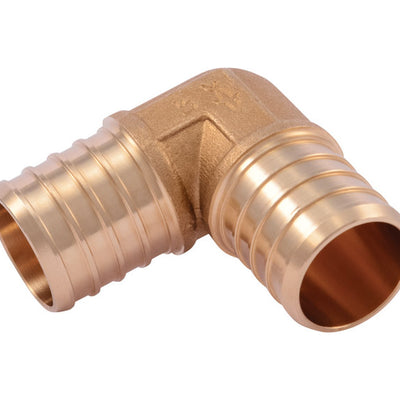SharkBite Push to Connect 1 in. Barb X 1 in. D Barb Brass 90 Degree Elbow