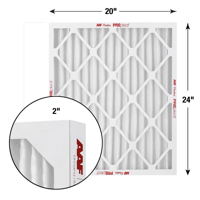 AAF Flanders PREpleat M11 SC 20 in. W X 24 in. H X 2 in. Synthetic 11 MERV Pleated Air Filter