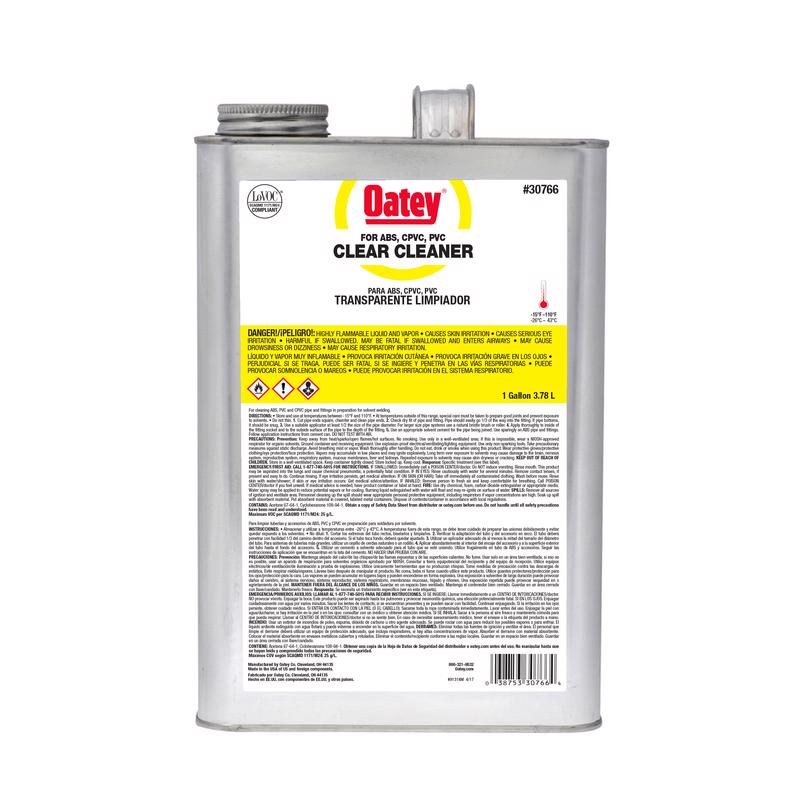 Oatey Clear Cleaner For ABS/CPVC/PVC 1 gal