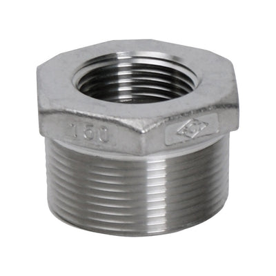Smith-Cooper 1 in. MPT X 3/4 in. D FPT Stainless Steel Hex Bushing