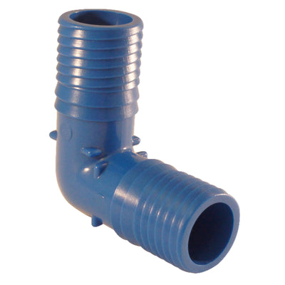 Apollo Blue Twister 1 in. Insert in to X 1 in. D Insert Poly Irrigation 90 Degree Elbow