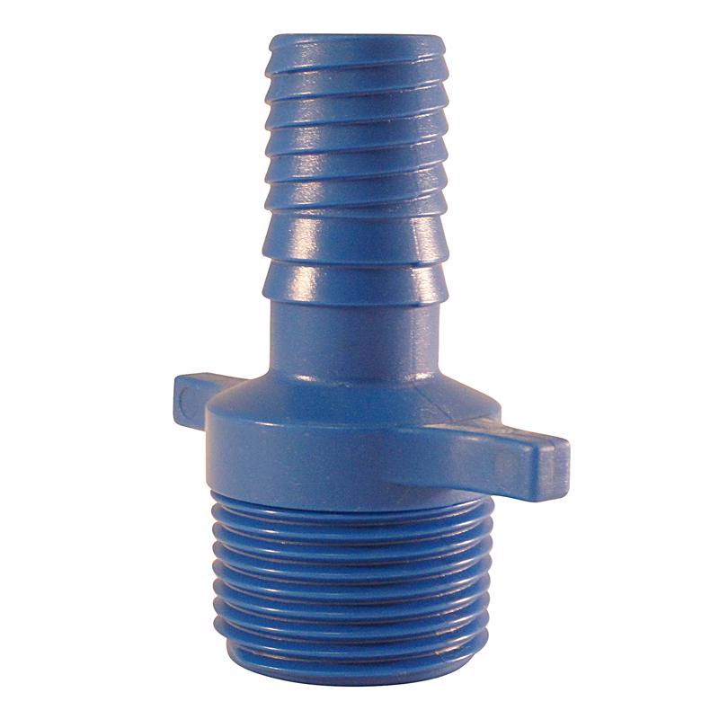 Apollo Blue Twister 3/4 in. Insert in to X 1 in. D MPT Polypropylene Irrigation Hose Adapter