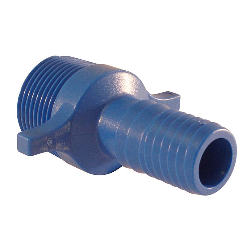 Apollo Blue Twister 3/4 in. Insert in to X 1 in. D MPT Polypropylene Irrigation Hose Adapter