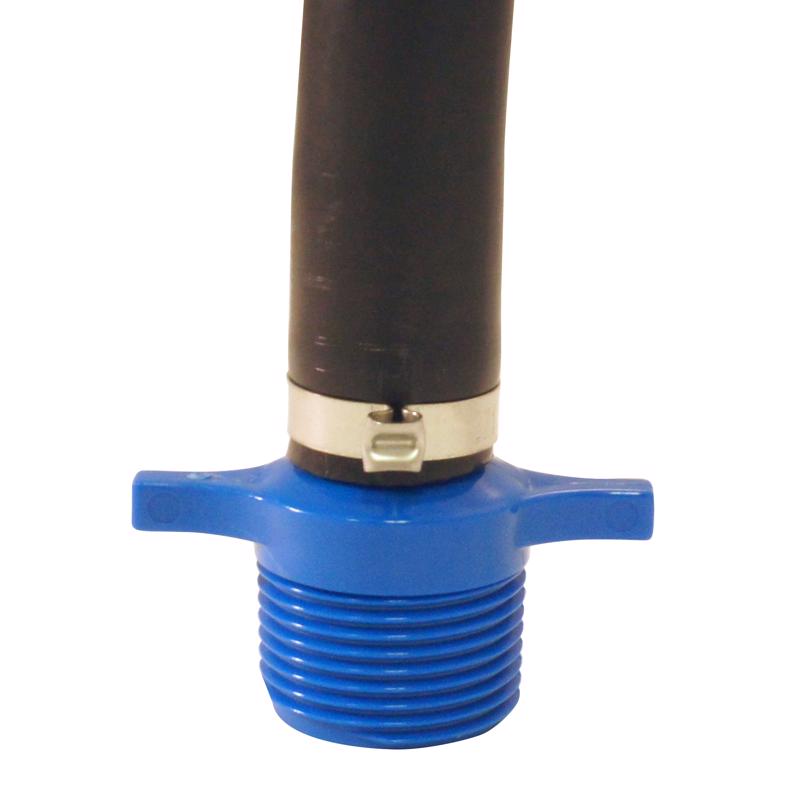 Apollo Blue Twister 3/4 in. Insert in to X 1 in. D MPT Polypropylene Irrigation Hose Adapter