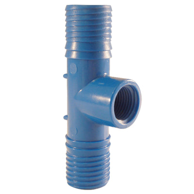 Apollo Blue Twister 1 in. Insert in to X 1 in. D Insert Acetal Tee