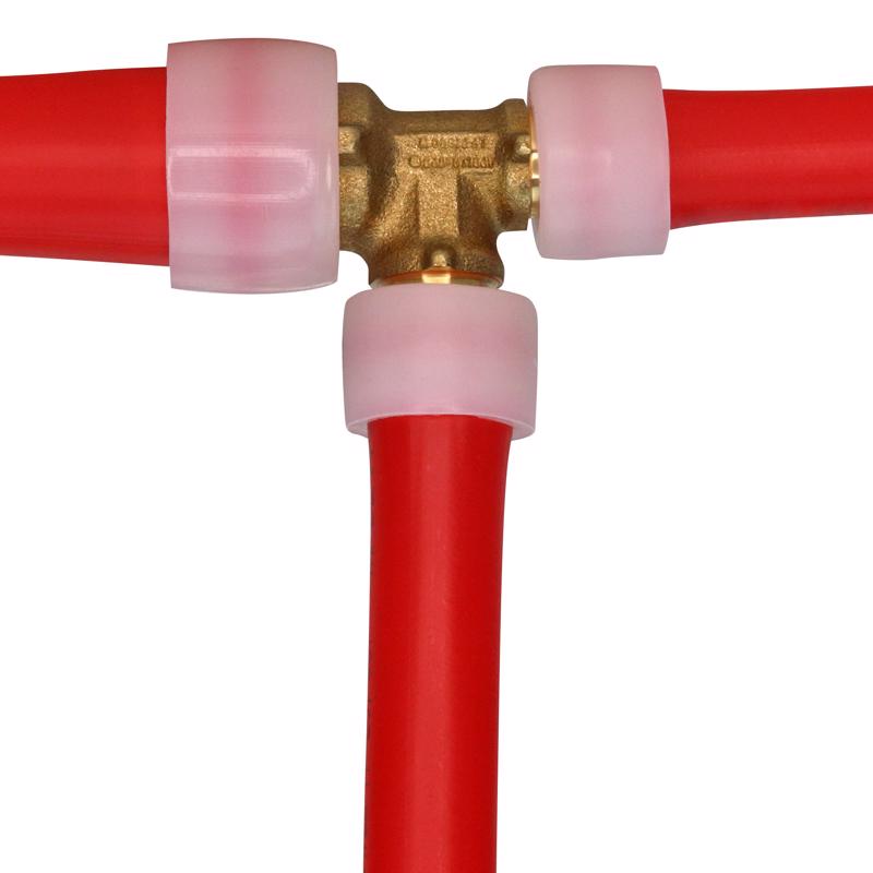 Apollo Expansion PEX / Pex A 3/4 in. Expansion PEX in to X 1/2 in. D PEX Brass Tee